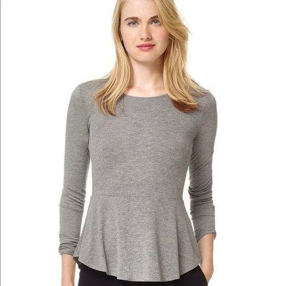 peplum long sleeve shirt